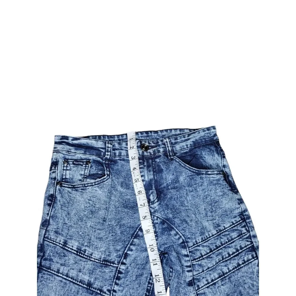 Brooklyn Best Jeans Youth Sz 18 XXL Acid Wash Stretch Blue Denim Straight Leg‎